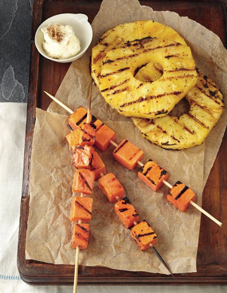 frutas a la parrilla