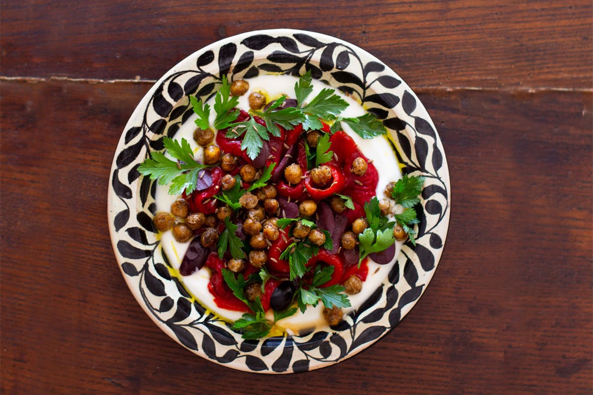 Receta: Ensalada de pimentones asados y yogur
