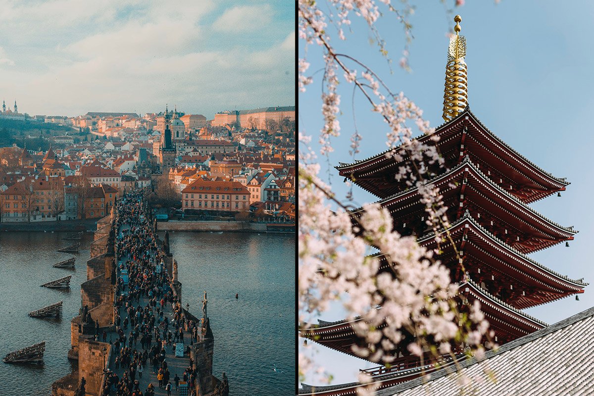 Praga y Tokio: dos destinos recomendados