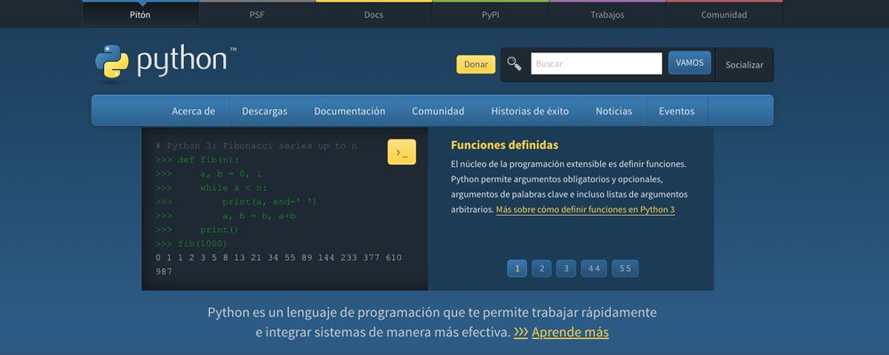 Python, programas gratis 