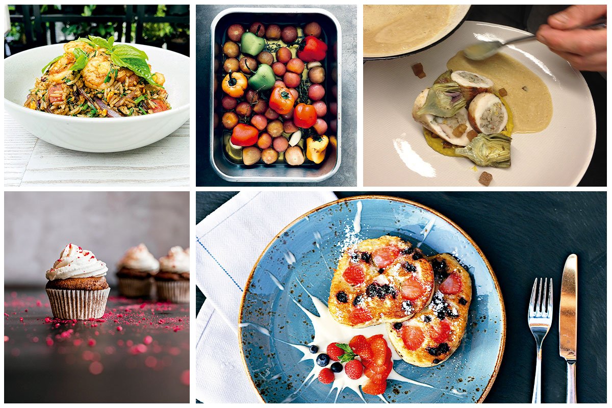 2 clases de cocina, un brunch, una cena y un kit para preparar cupcakes