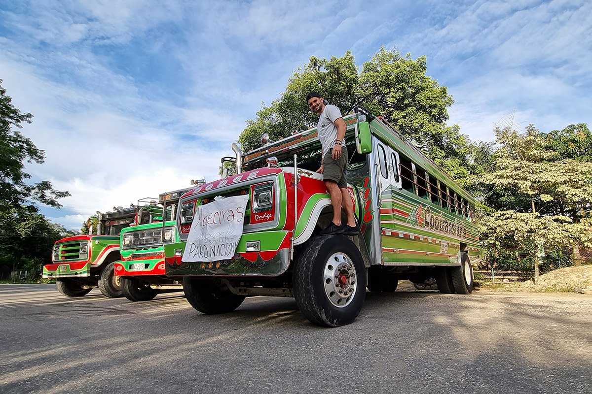 Camilo Duque, el colombiano que viajó por Colombia en medio del paro