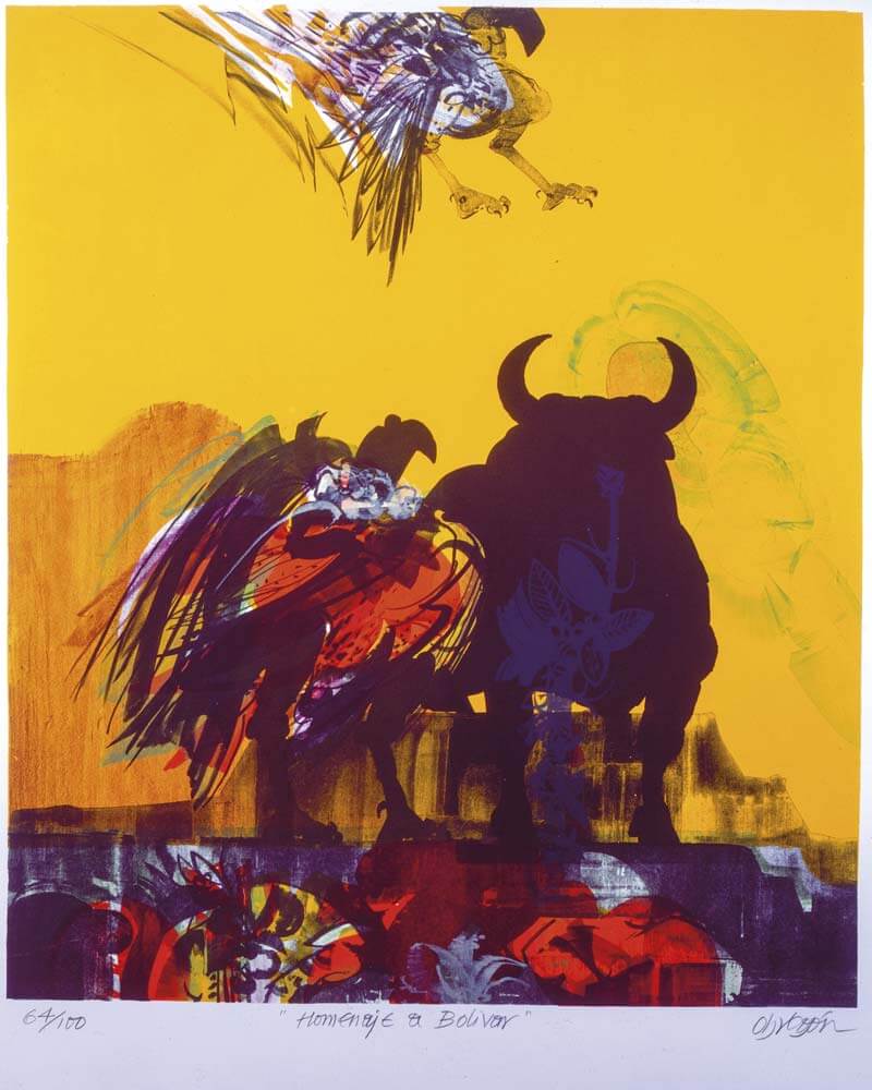 pintura, Alejandro Obregón, homenaje de Bolívar