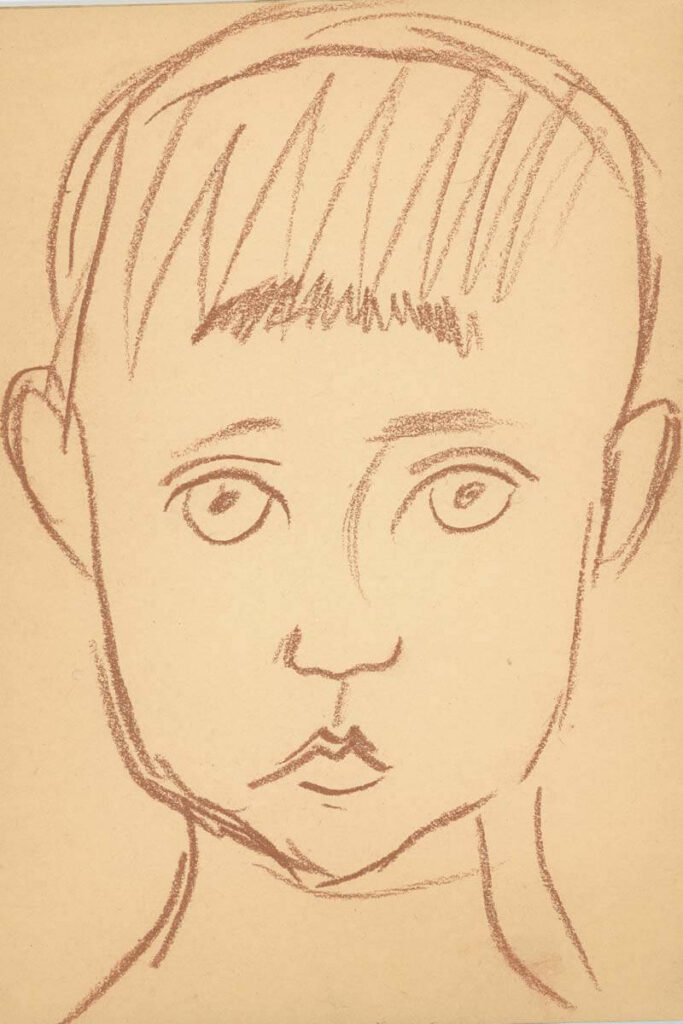 Retrato de Diego, dibujos Alejandro Obregón