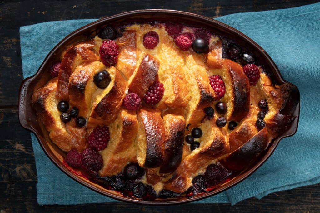 pudin de pan brioche